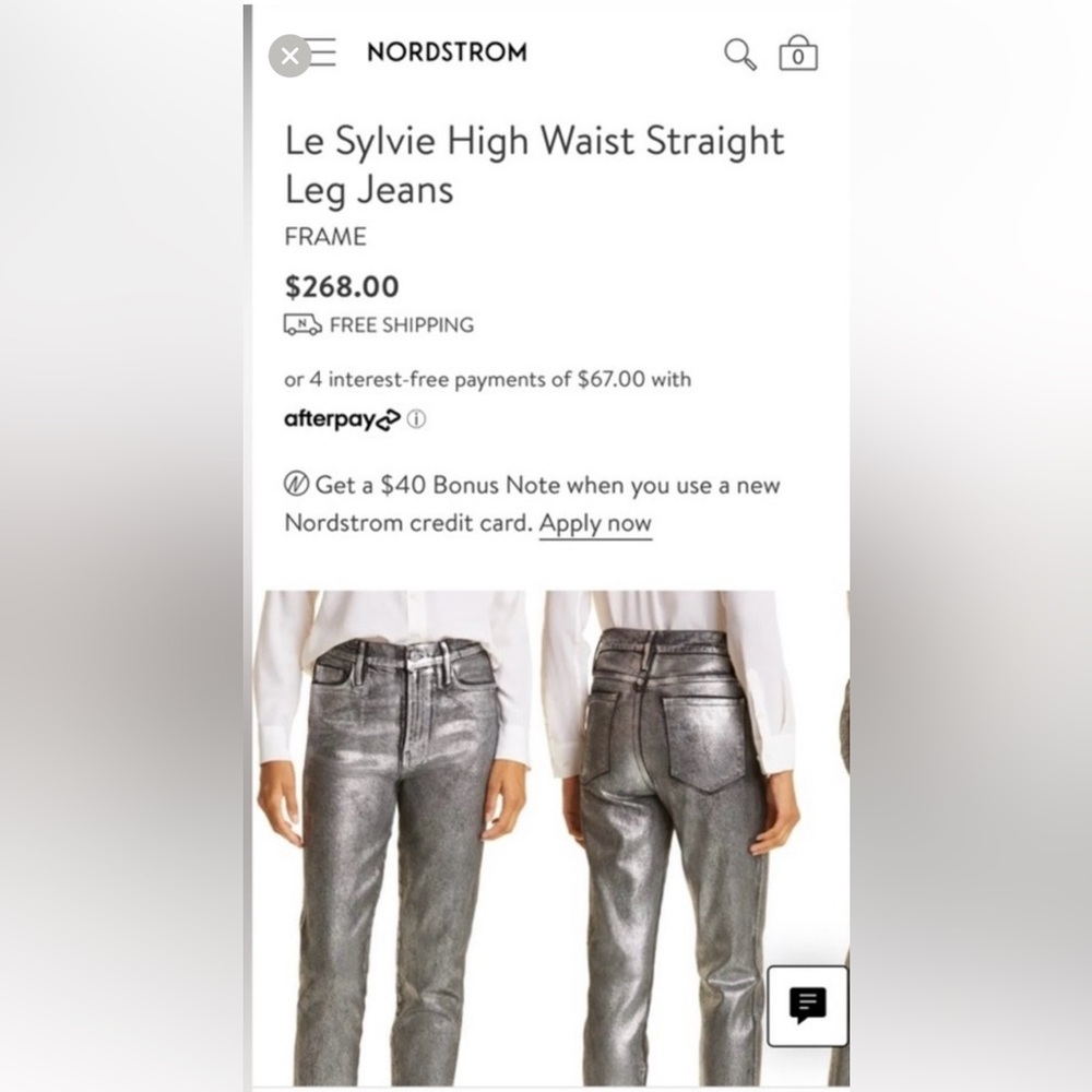 FRAME metallic jeans